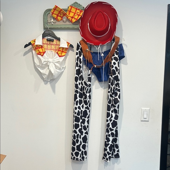 Dolls Kill Pants - Dolls Kill Jessie Toy Cowgirl Story chaps & hat costume women’s xl nwot